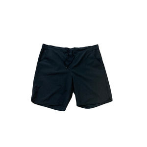 Lands End Womens Swim Shorts Size 18 Board Shorts Black Drawstring Tie Waist